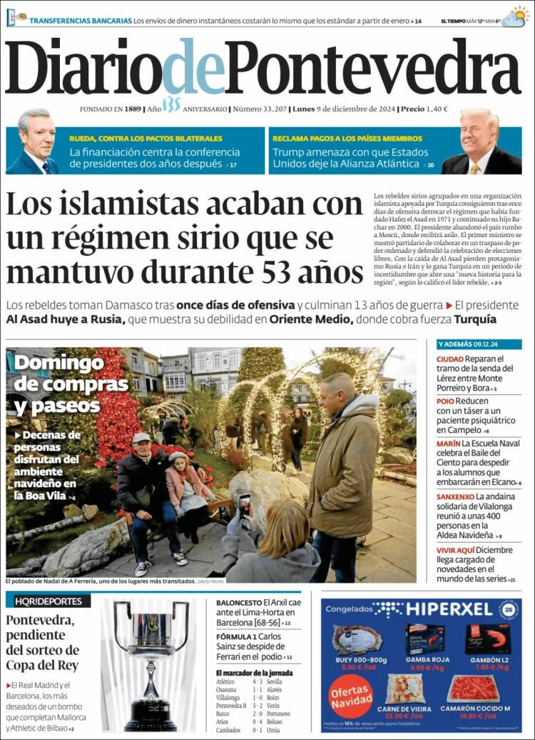 Portada de Diario de Pontevedra (España)