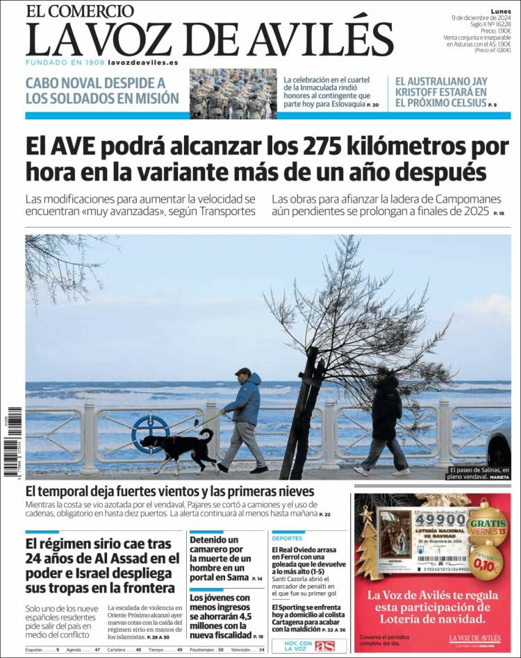 Portada de El Comercio - Avilés (España)