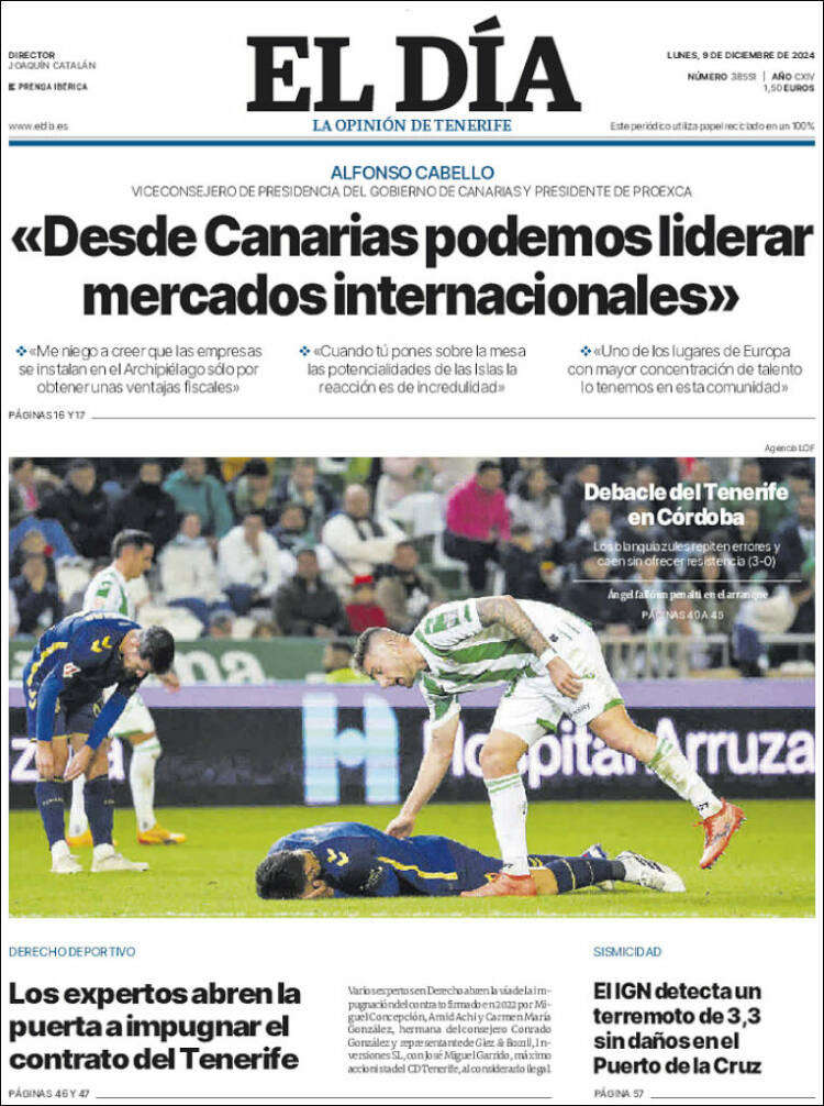 Portada de El Día (España)