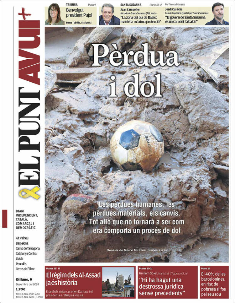 Portada de El Punt Avui (España)