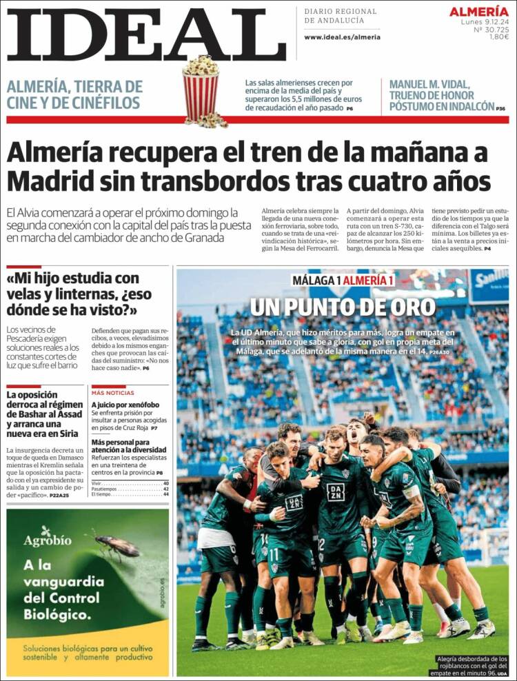 Portada de Ideal Almeria (España)