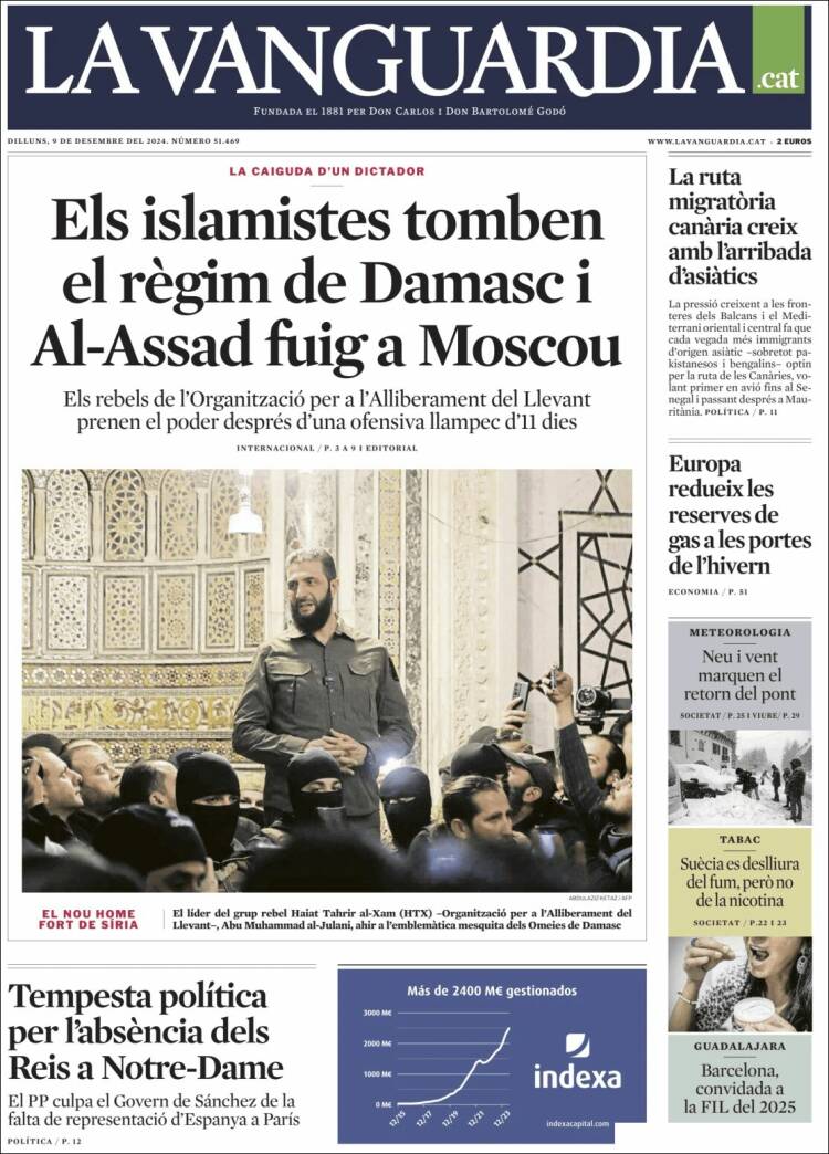 Portada de La Vanguardia (España)