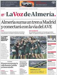 Portada de La Voz de Almería (España)