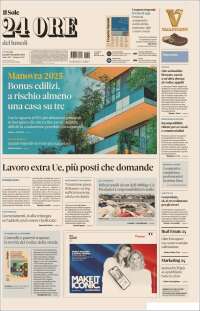 Portada de Il Sole 24 ORE (Italia)