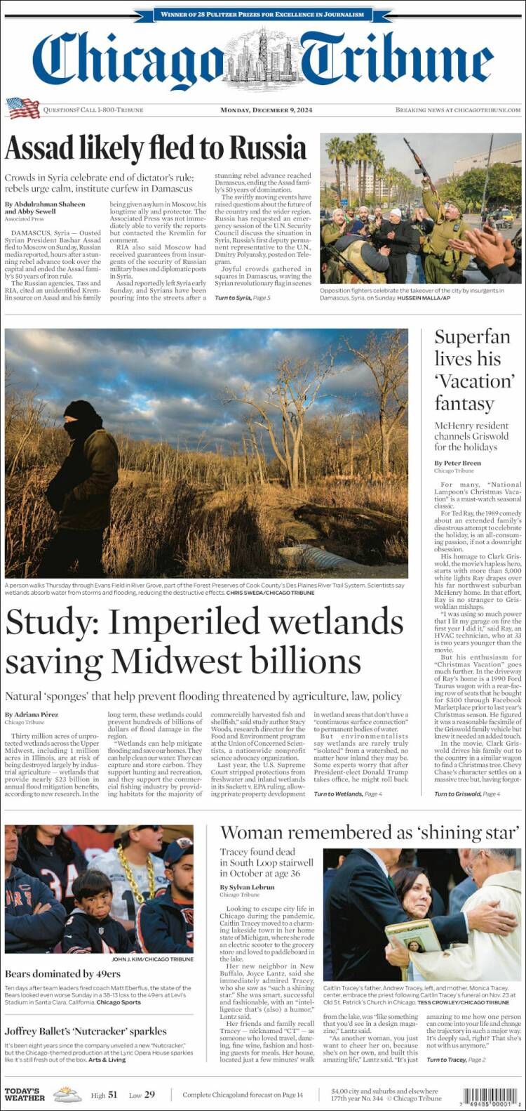 Portada de Chicago Tribune (USA)
