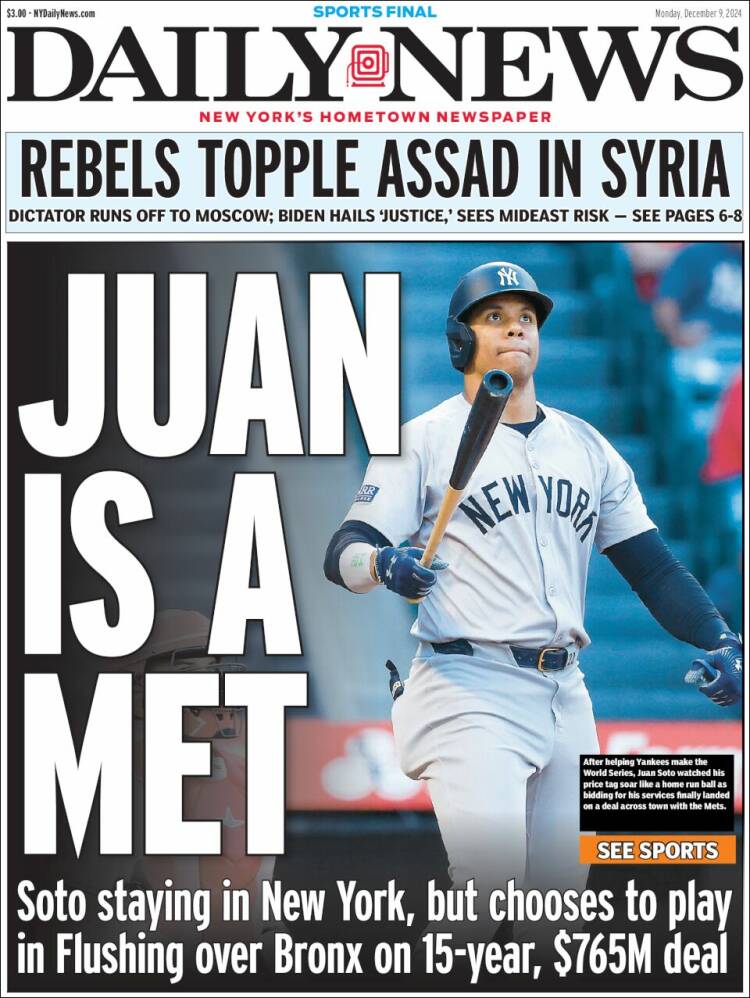 Portada de Daily News - New York (USA)