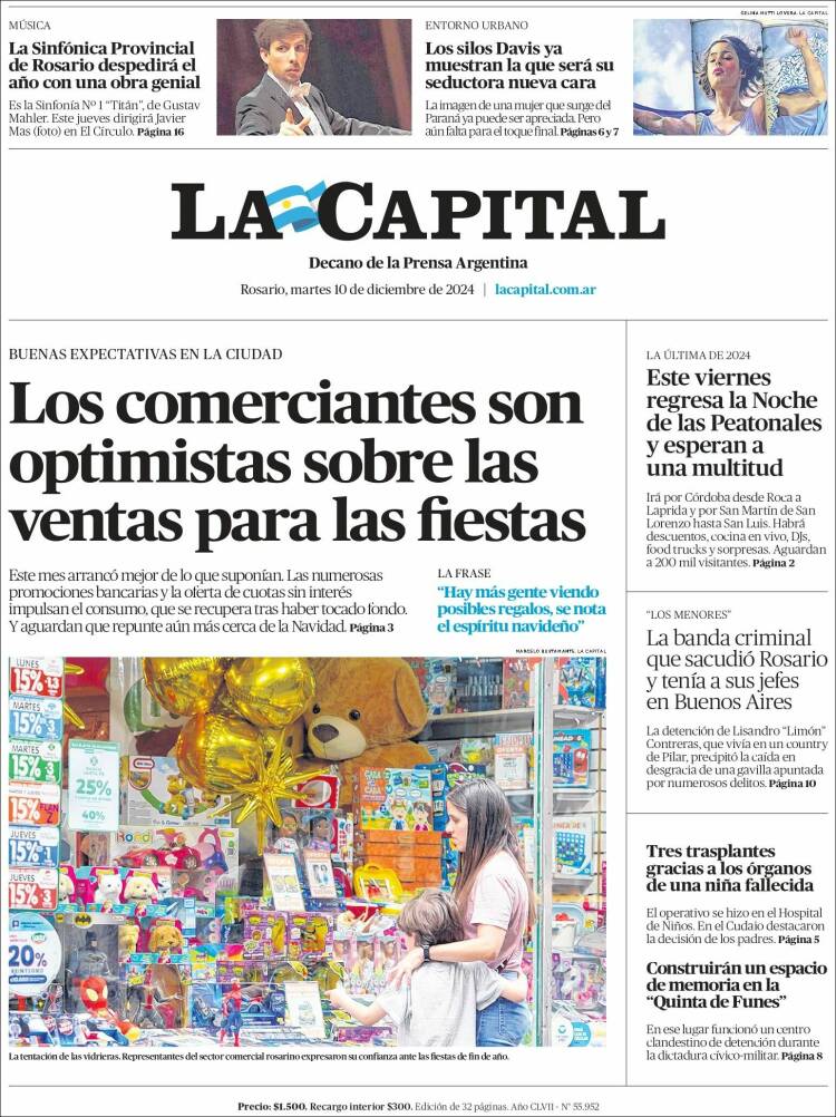 Portada de La Capital - Rosario (Argentina)