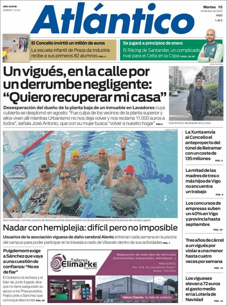 Portada de Atlántico Diario (España)