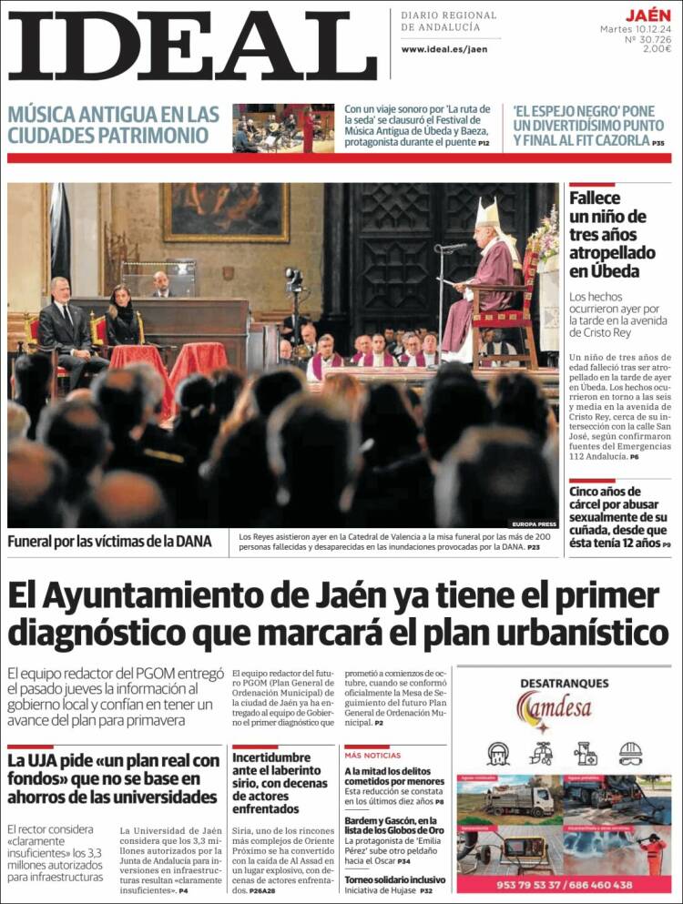 Portada de El Ideal de Jaén (España)