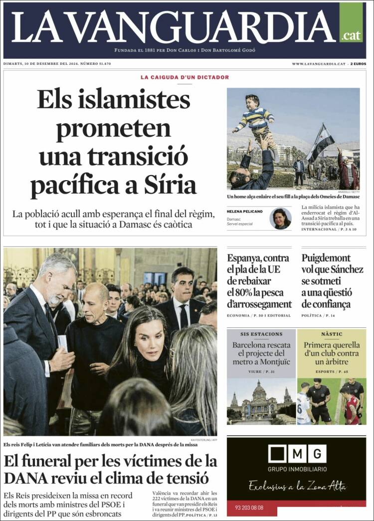 Portada de La Vanguardia (España)