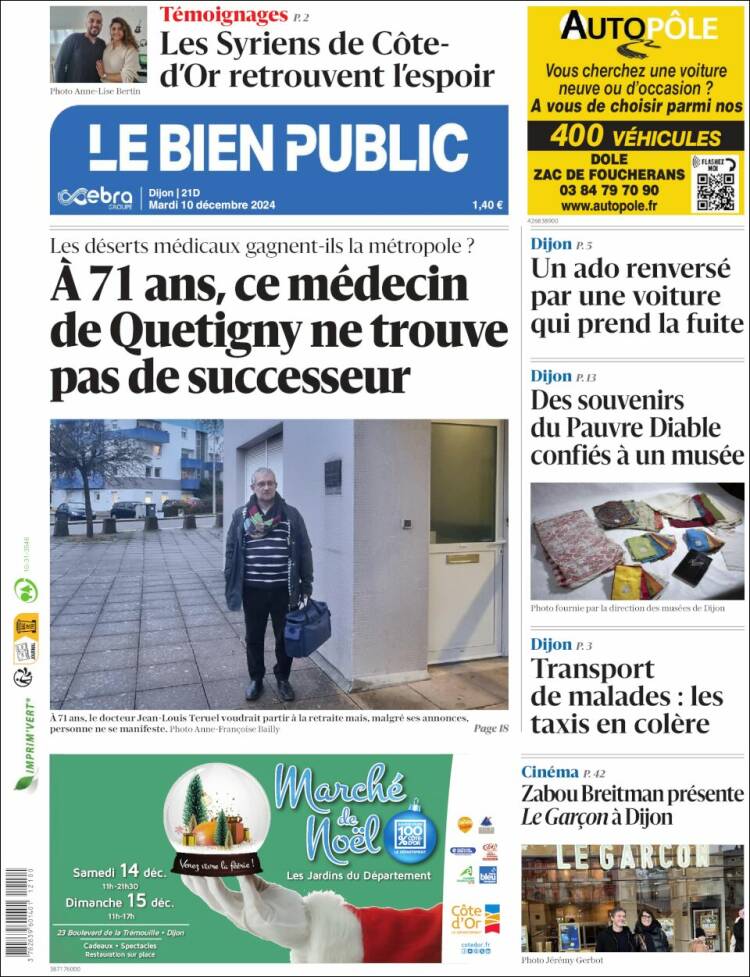 Portada de Le Bien Public (France)
