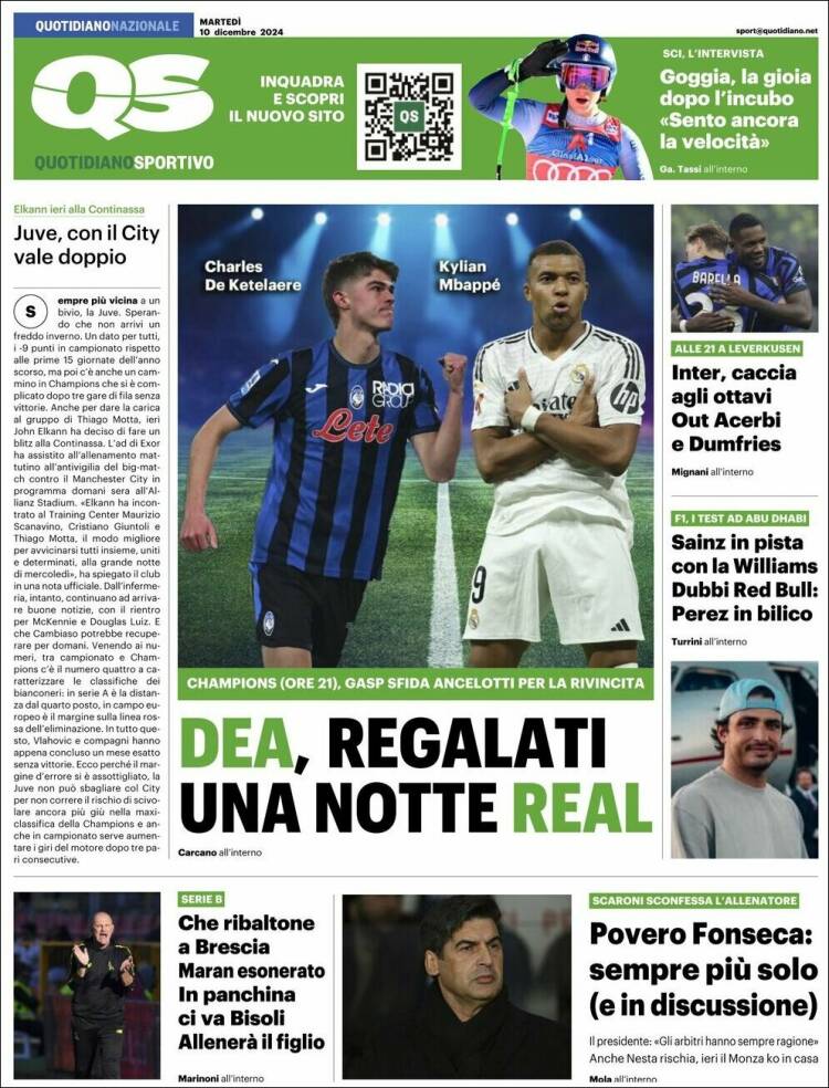 Portada de Quotidiano Sportivo (Italia)