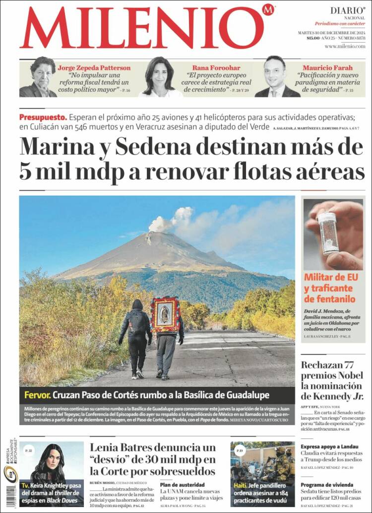 Portada de Milenio (México)