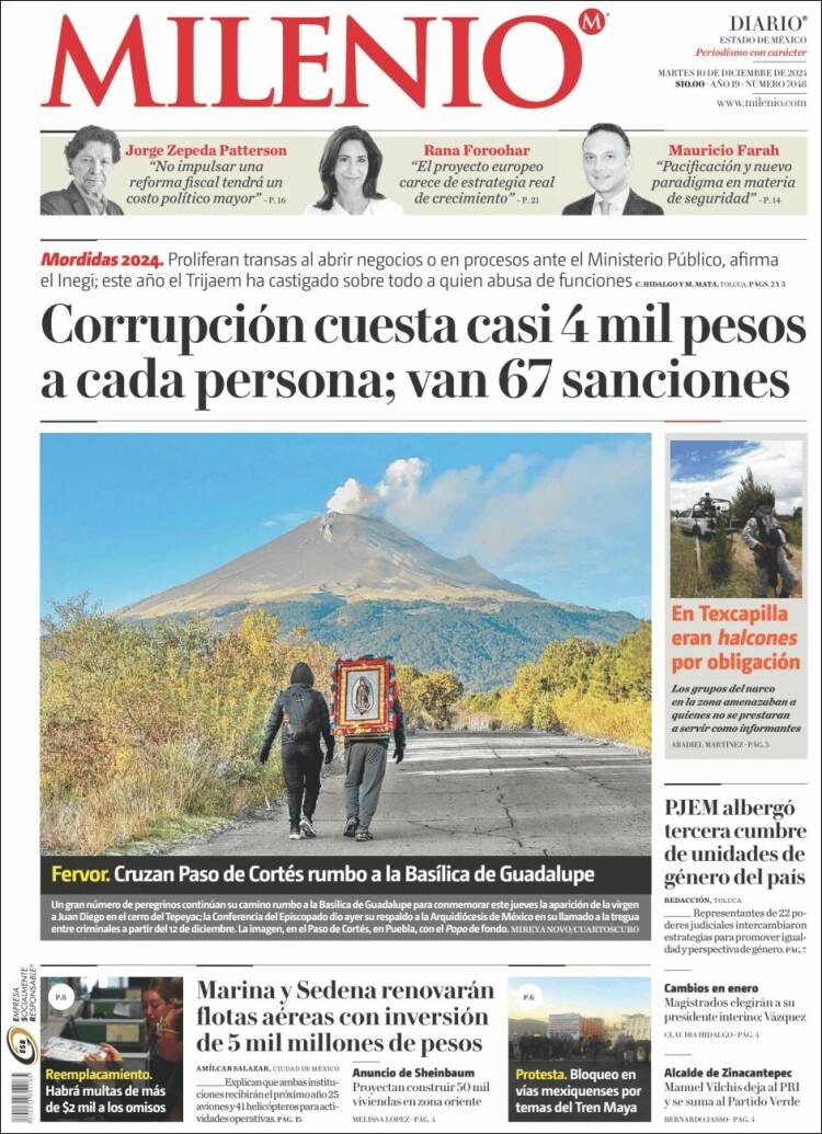 Portada de Milenio - Estado de México (M&eacute;xico)