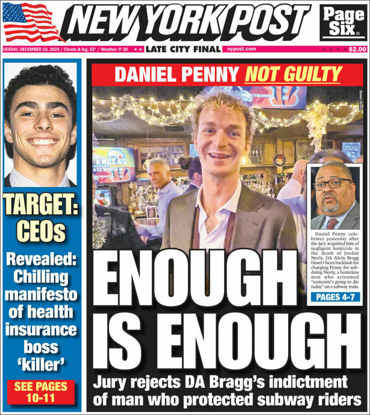 Portada de New York Post (USA)