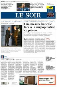 Portada de Le Soir (Bélgica)