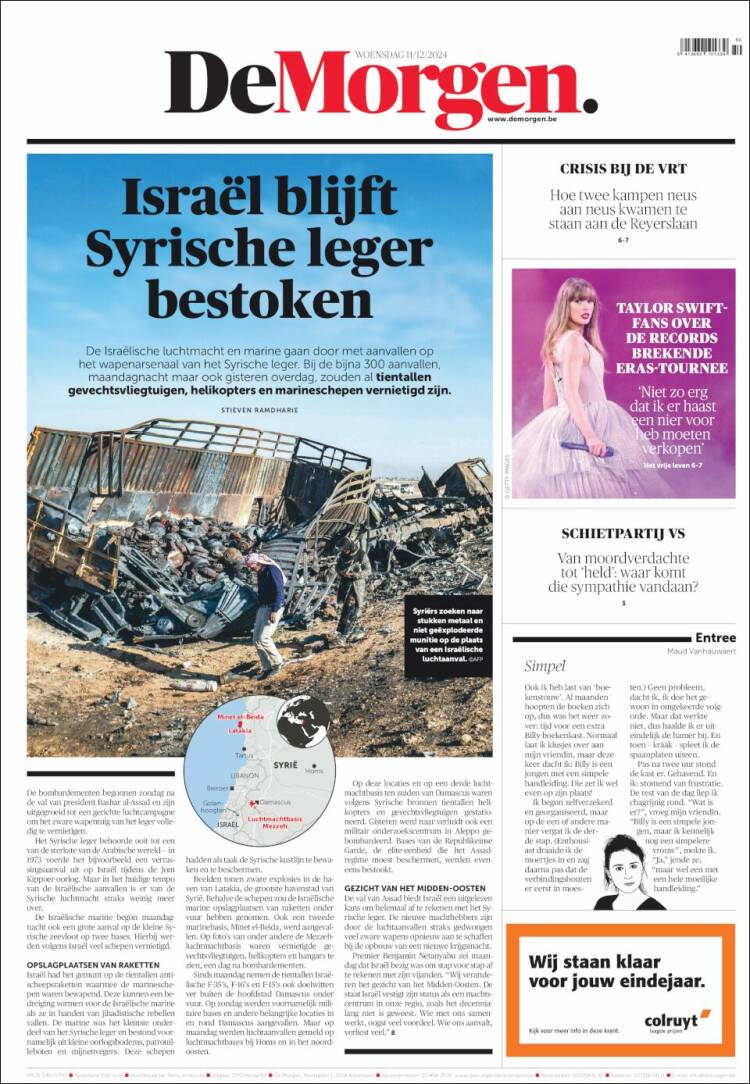Portada de De Morgen (Belgium)