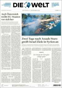 Portada de Die Welt (Alemania)