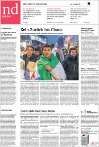 Portada de Neues Deutschland (Alemania)