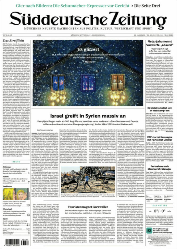 Portada de Sueddeutsche (Germany)