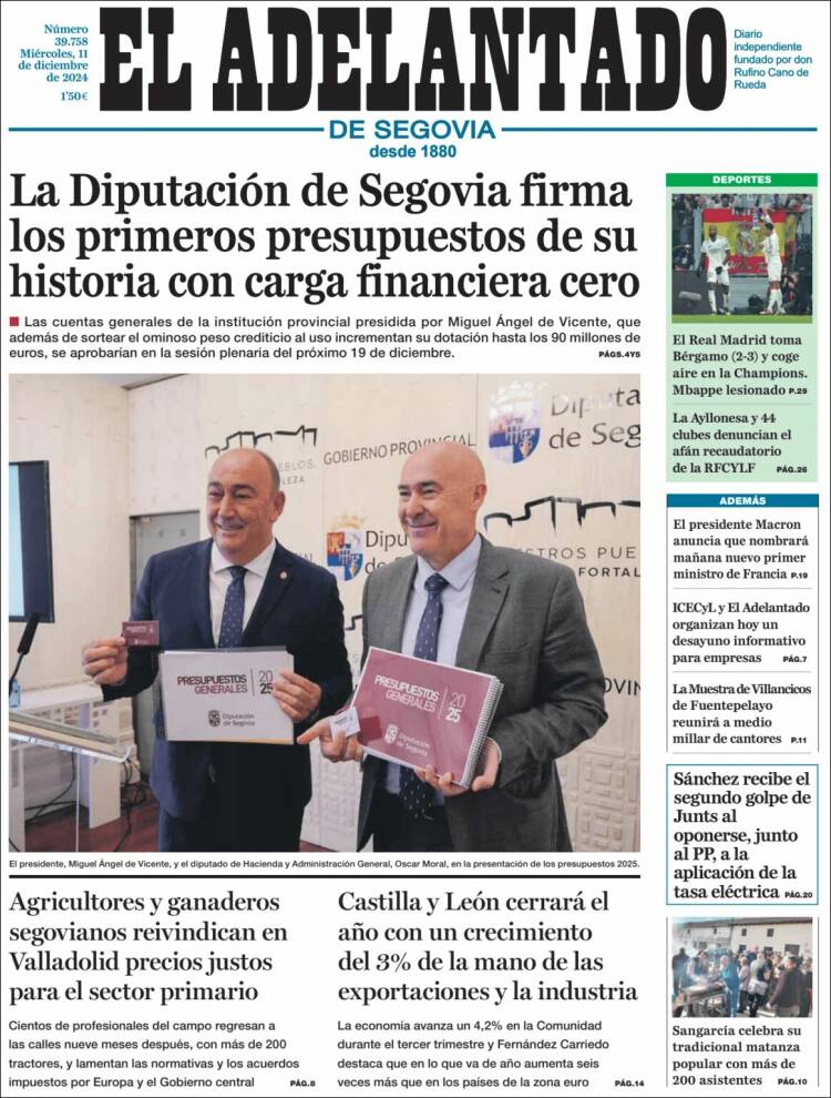 Portada de El Adelantado de Segovia (Spain)