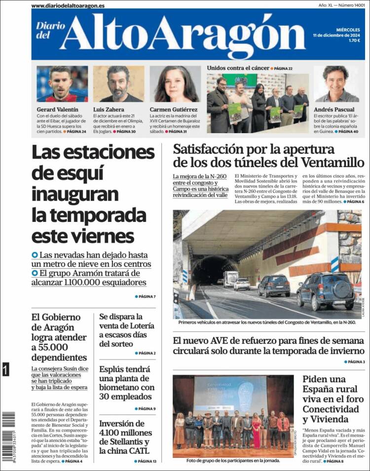 Portada de Diario del AltoAragón (Spain)