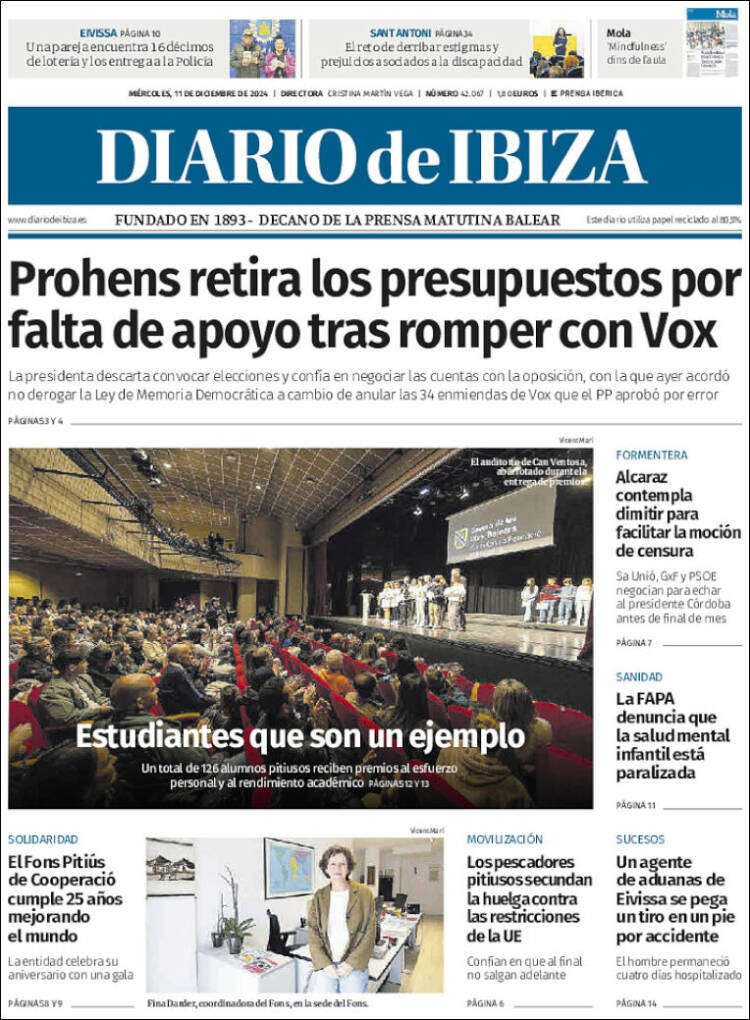 Portada de Diario de Ibiza (Spain)