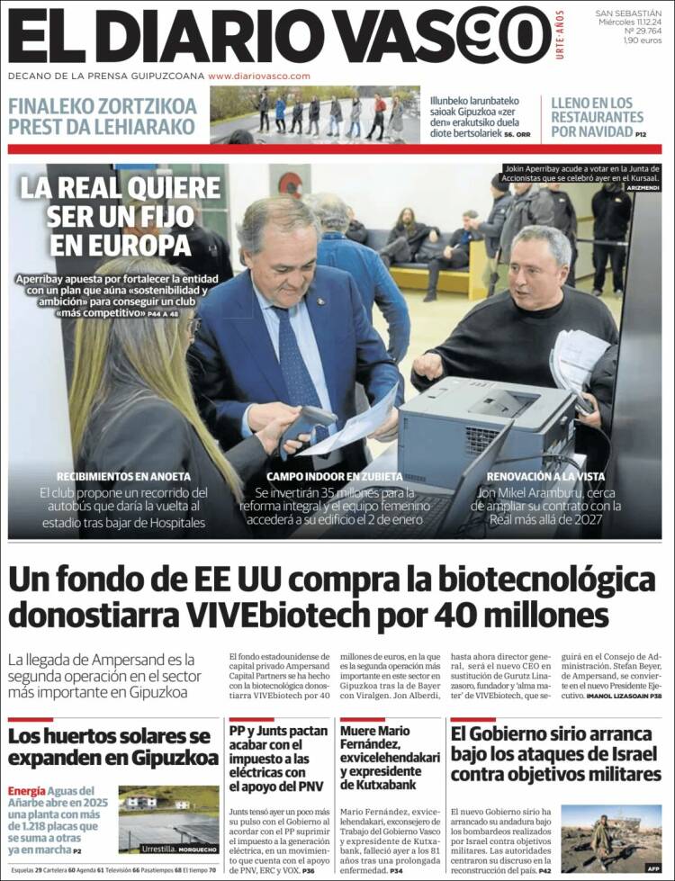 Portada de Diario Vasco (Spain)