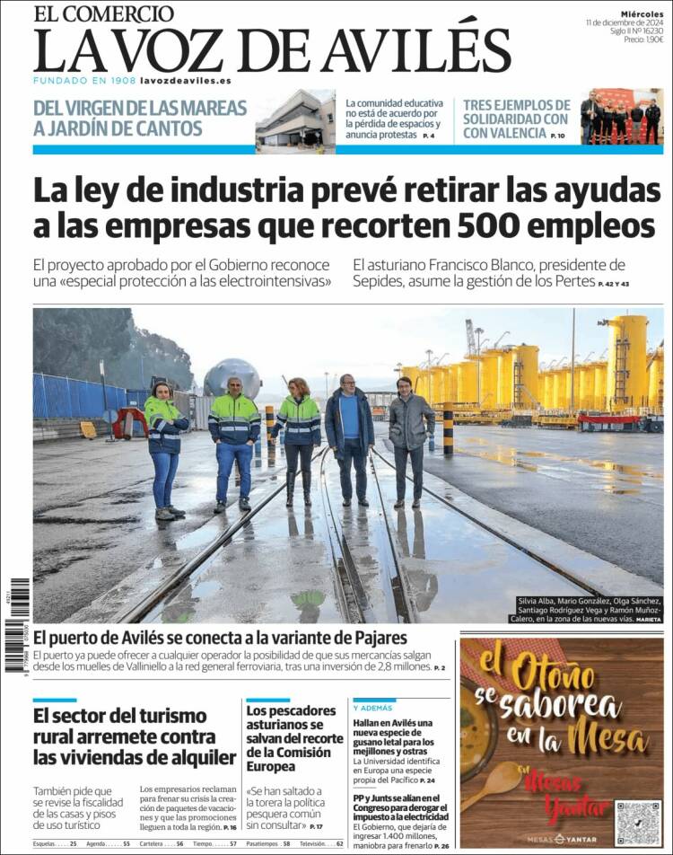 Portada de El Comercio - Avilés (Spain)