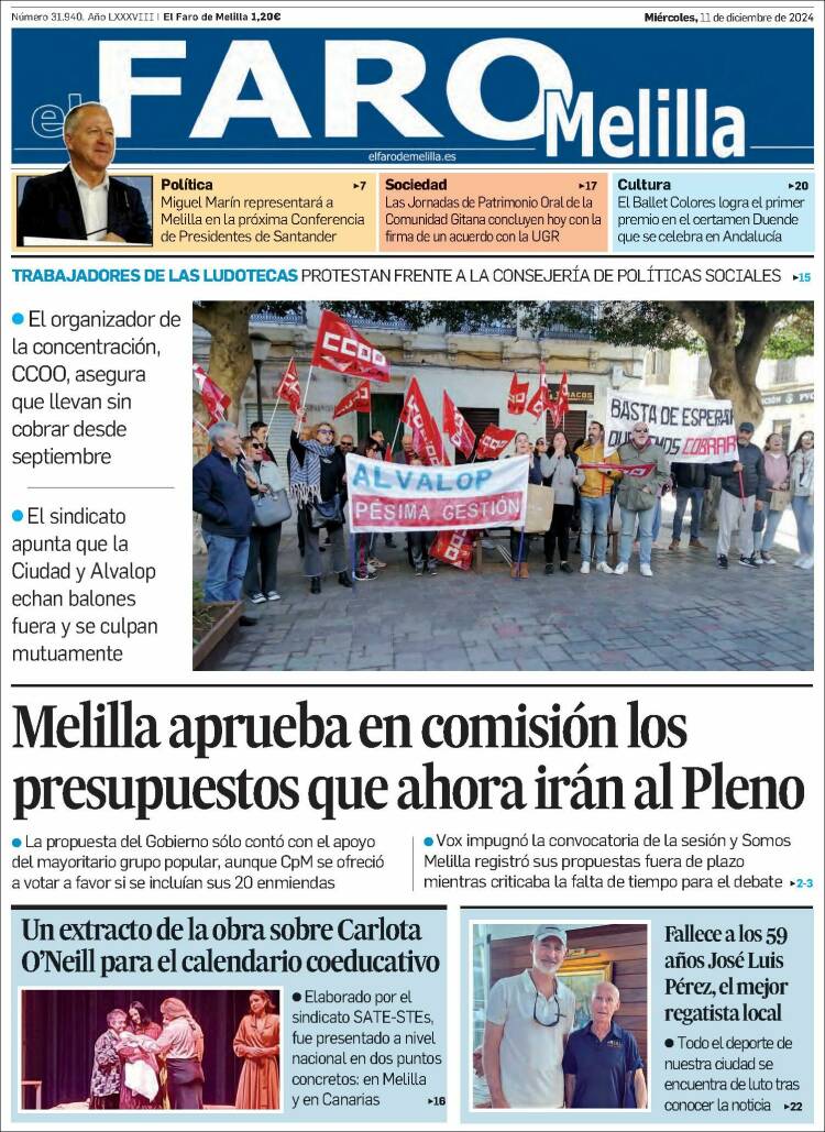 Portada de El Faro de Melilla (Spain)