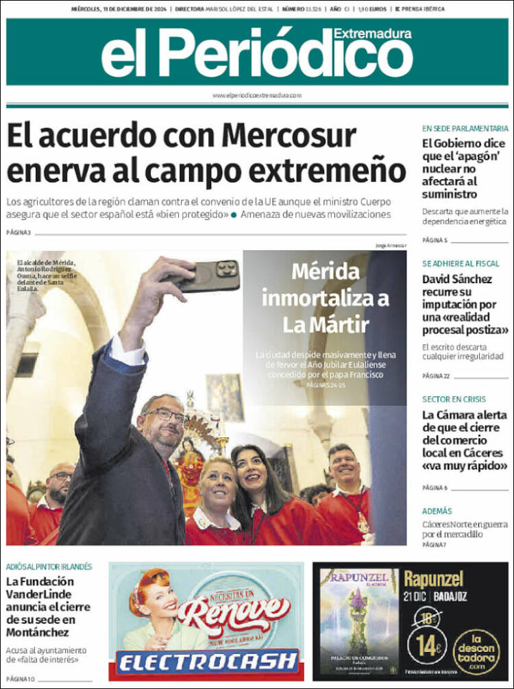 Portada de El Periódico de Extremadura (Spain)