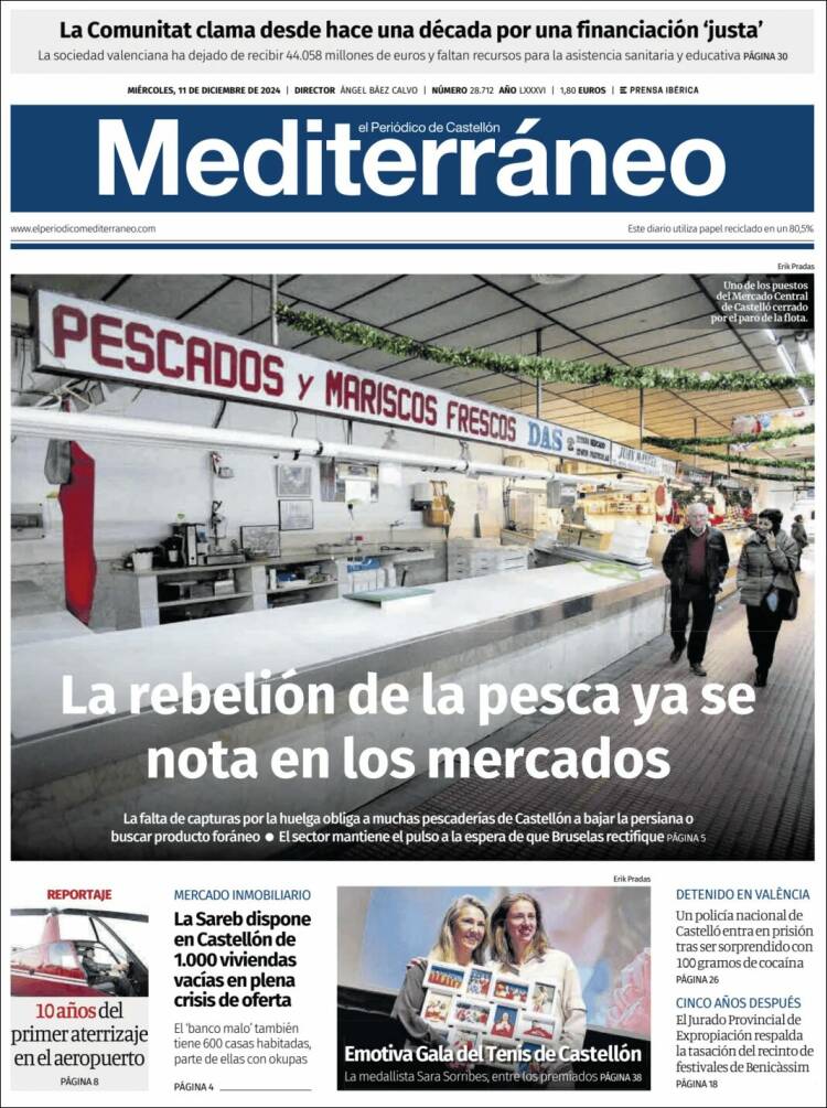 Portada de El Periódico Mediterraneo (Spain)