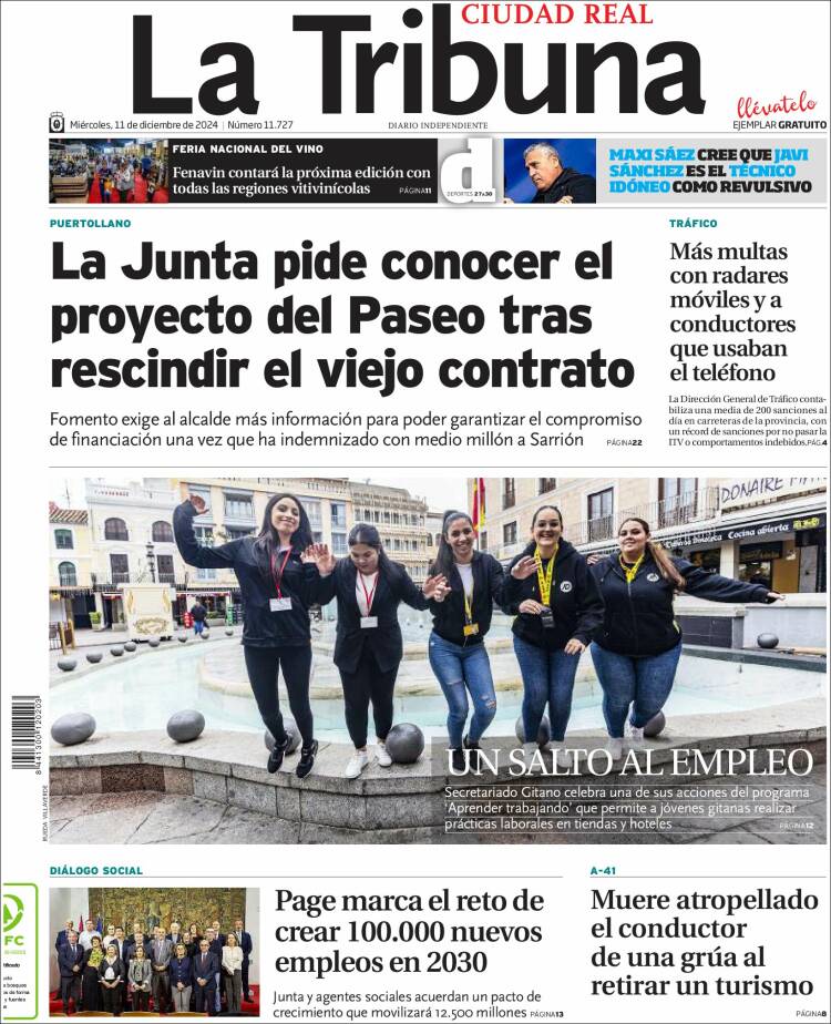 Portada de La Tribuna de Ciudad Real (Spain)