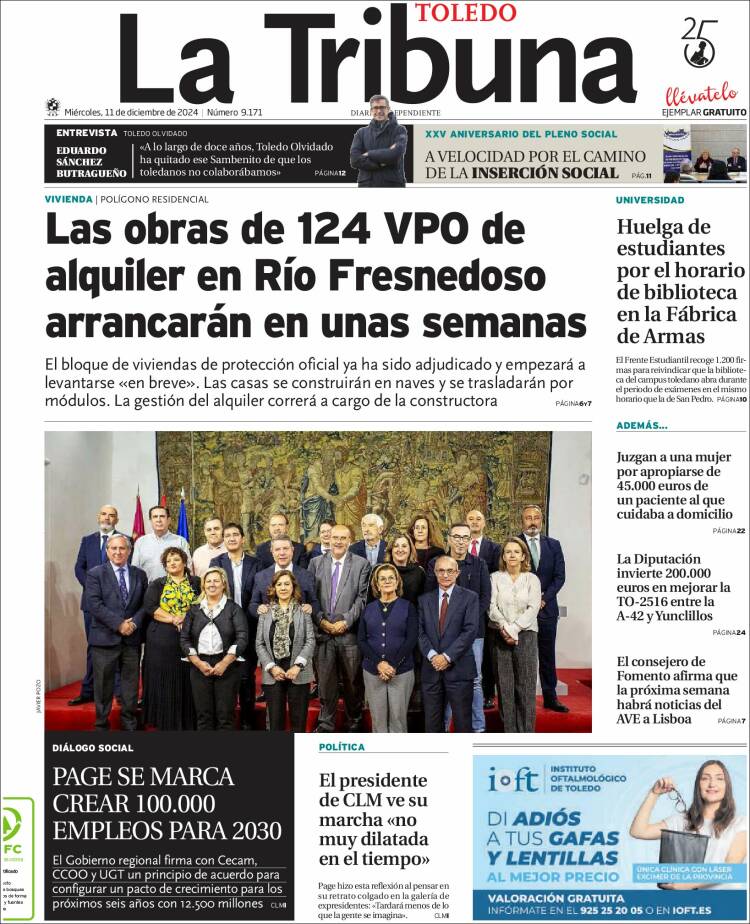 Portada de La Tribuna de Toledo (Spain)