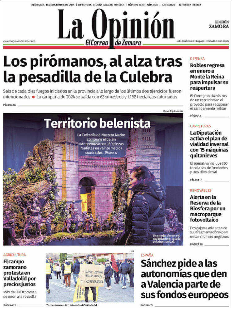 Portada de La Opinión - El Correo de Zamora (Spain)