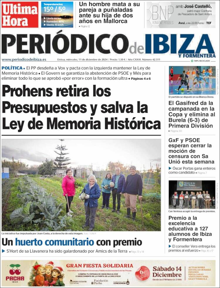 Portada de Periódico de Ibiza (Spain)
