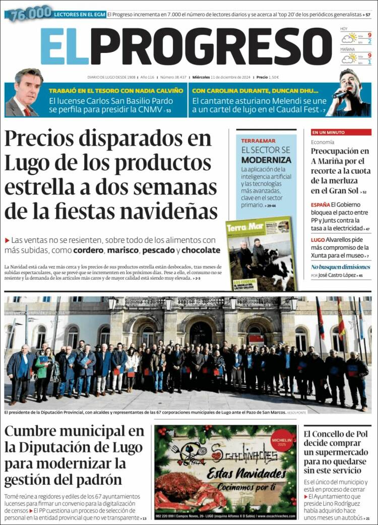 Portada de El Progreso (Spain)