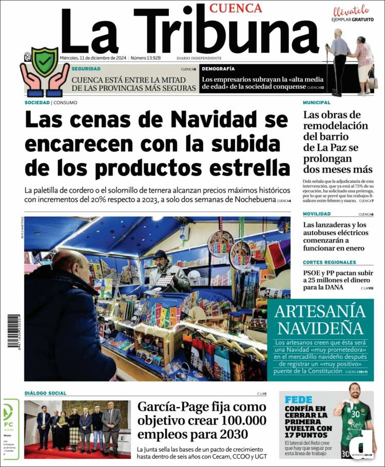 Portada de La Tribuna de Cuenca (Spain)