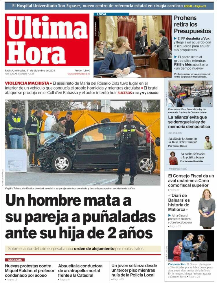 Portada de Última Hora (Spain)