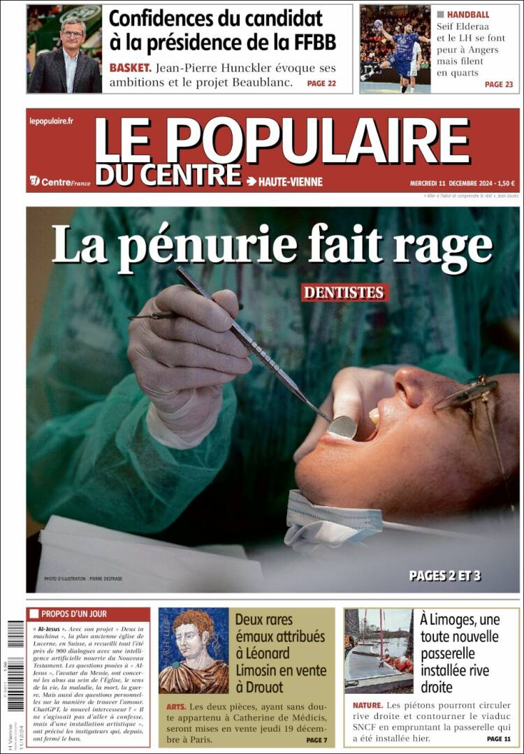 Portada de Le Populaire du Centre (France)