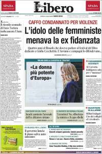 Portada de Libero (Italia)