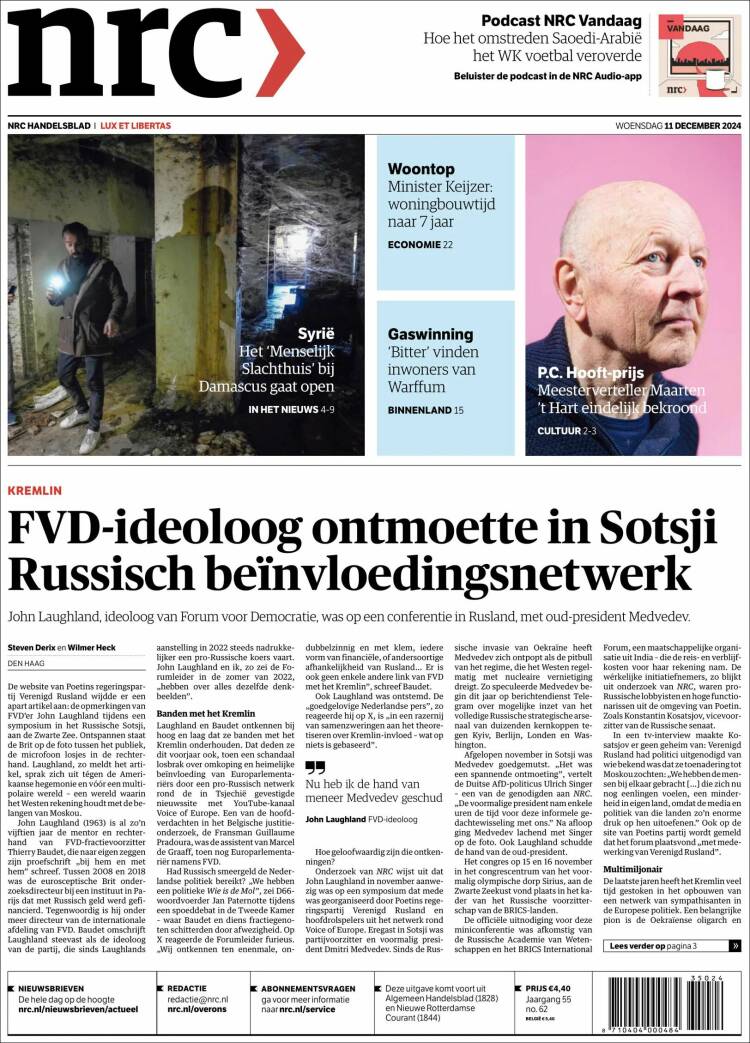 Portada de NRC Handelsblad (Netherlands)
