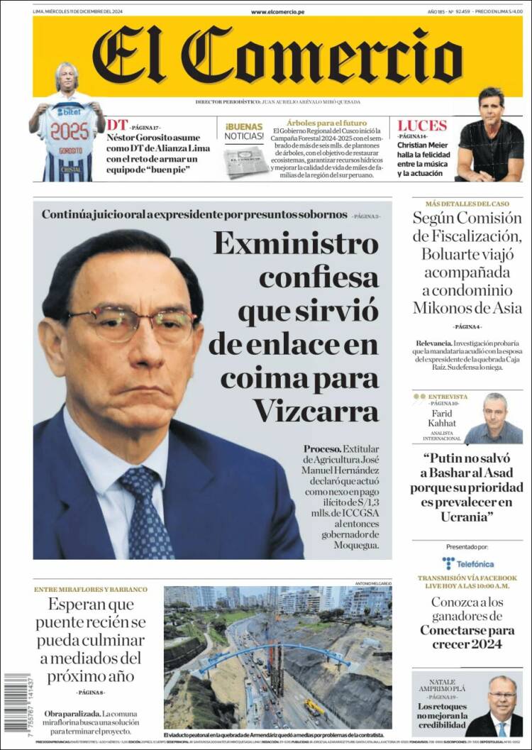 Portada de El Comercio (Peru)