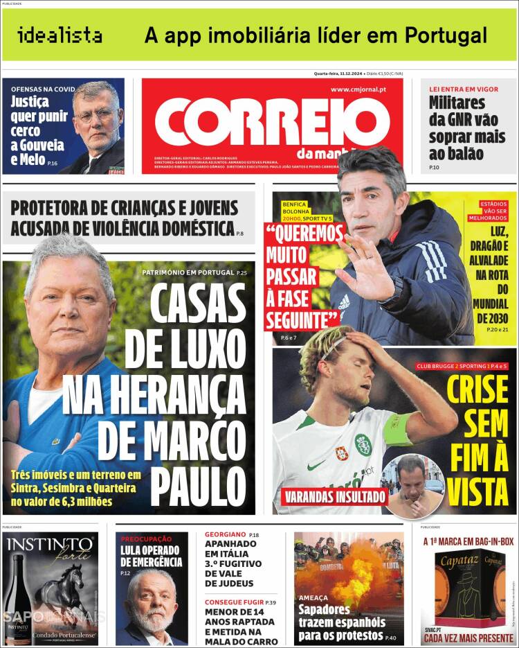 Portada de Correio da Manhã (Portugal)
