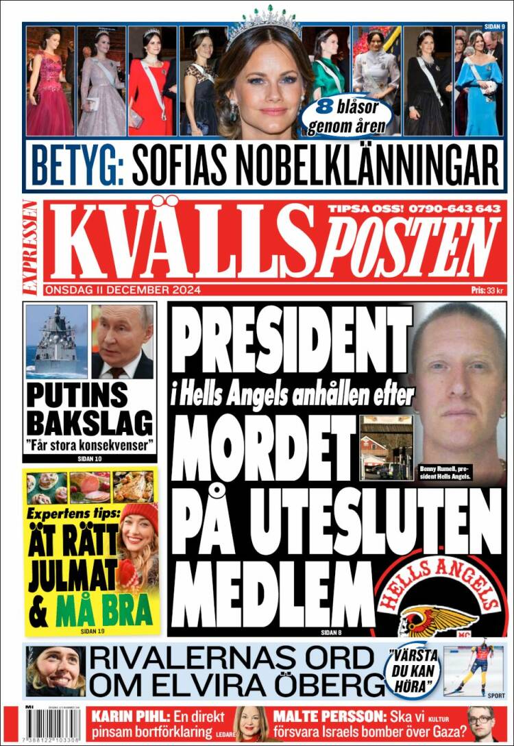 Portada de Kvällsposten (Sweden)
