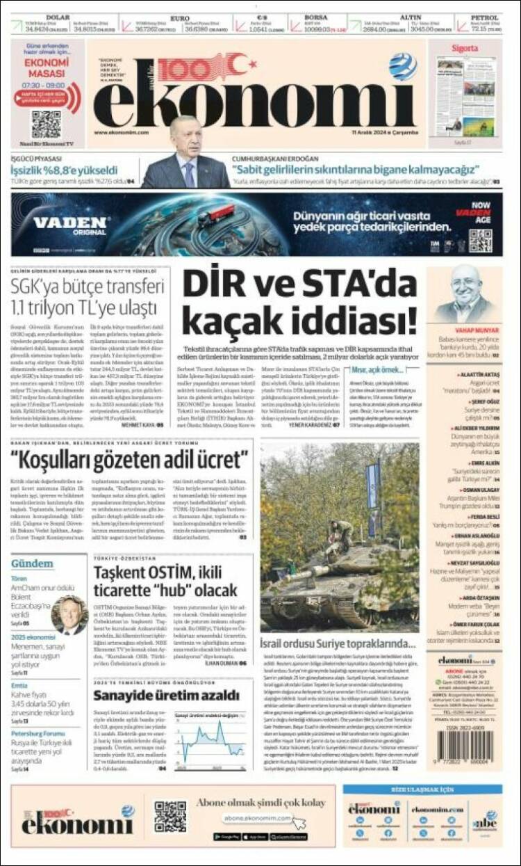 Portada de Dünya (Turkey)