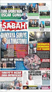 Portada de Sabah (Turquía)