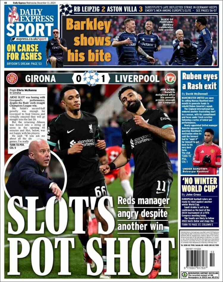 Portada de Express Sport (Reino Unido)