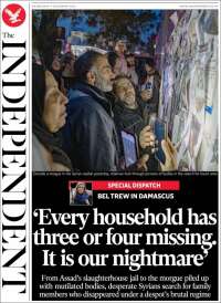 Portada de The Independent (Reino Unido)