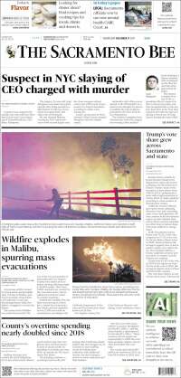 Portada de The Sacramento Bee (USA)